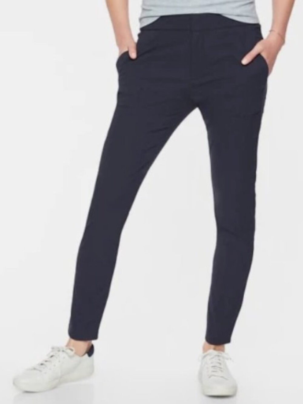 Athleta Wander Stash Skinny Pants Black Trek Tech Travel Size 6